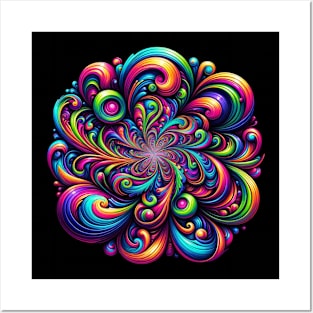 psychedelic swirl Posters and Art